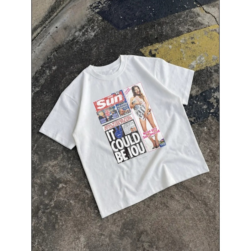 Women'S Fashion Magazine - Dames Vintage Kranten T-shirt met Magazine