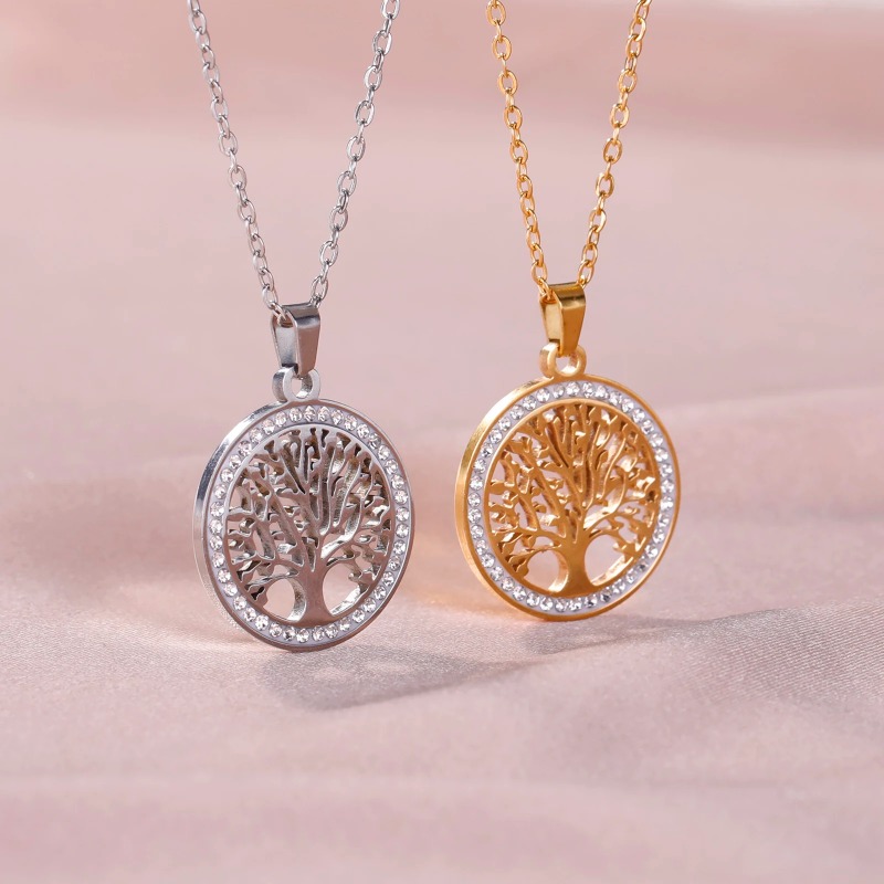 Women'S Day Fashion Show - Levensboom ketting voor vrouwen roestvrij staal