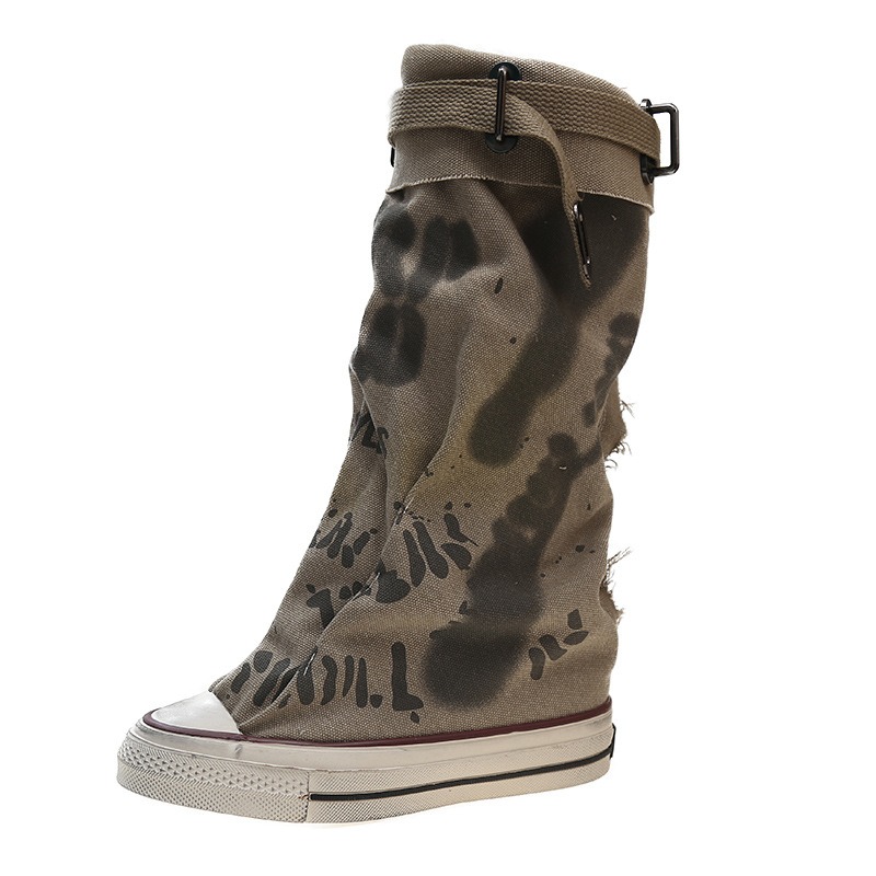 Women'S Fashion Trends - Dameslaarzen 2026 Nieuwe Retro Platte Platform