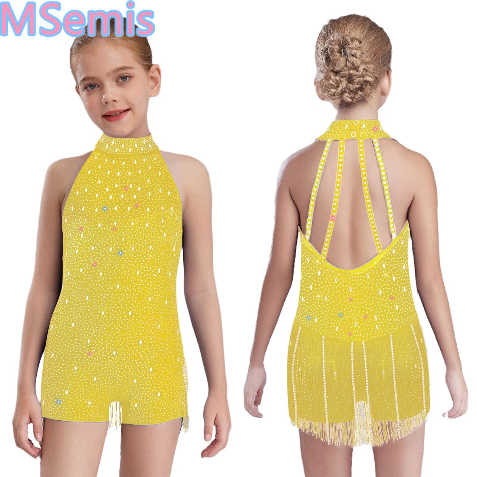 Sleeveless Jumpsuit - Kinderen meisjes dans jumpsuit omzoomd halter