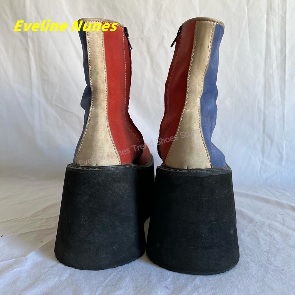 Y2K Rood Blauw Platform Enkell - Women'S Fashion Trends recensie en prijs